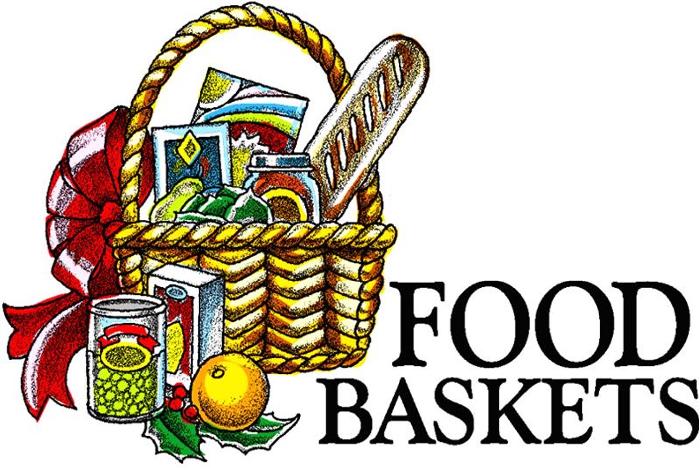 Food baskets prepared for humanitarian distribution
