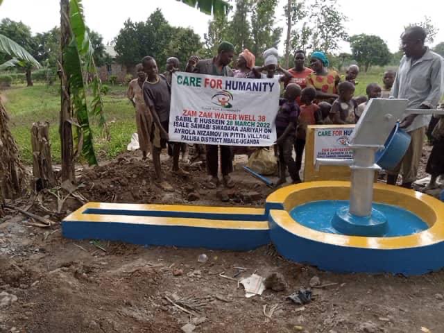 A completed Care For Humanity water project